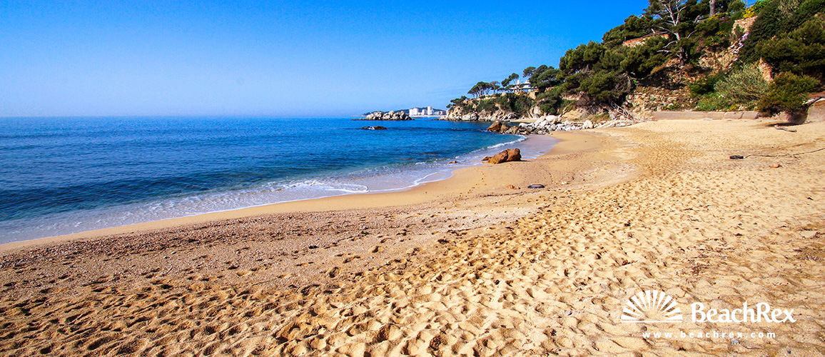 Espana - Comarques gironines -  Calonge - Playa Cap Roig Ampollau
