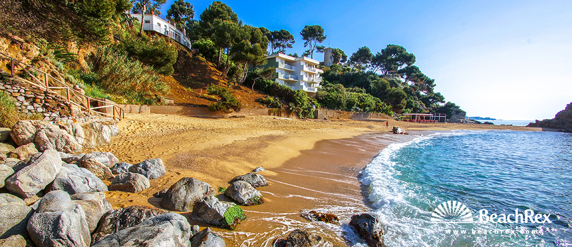 Espana - Comarques gironines -  Calonge - Playa Cap Roig Ampollau