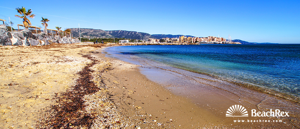 France - Var -  Bormes-les-Mimosas - Beach de la Faviere