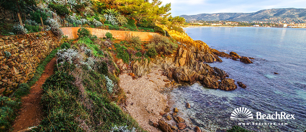 France - Var -  Bormes-les-Mimosas - Beach de la Ris