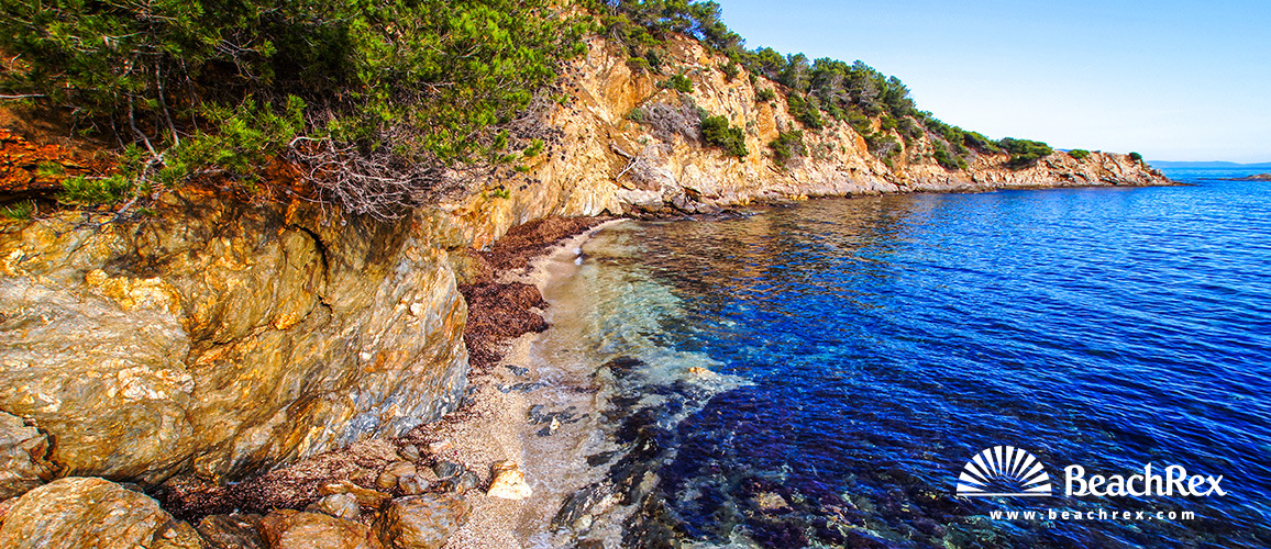 France - Var -  Bormes-les-Mimosas - Beach de l'Esquillette