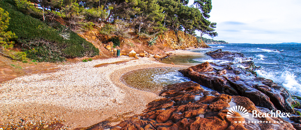 france - Var -  Carqueiranne - Plage des Pins Penchés