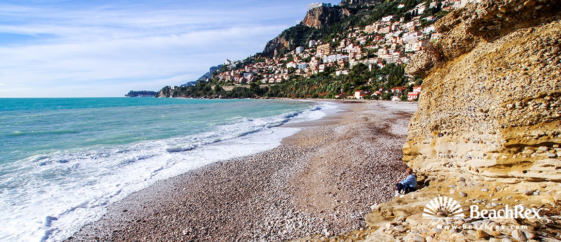 France - AlpesMaritimes -  Roquebrune-Cap-Martin - Beach Golfe Bleu