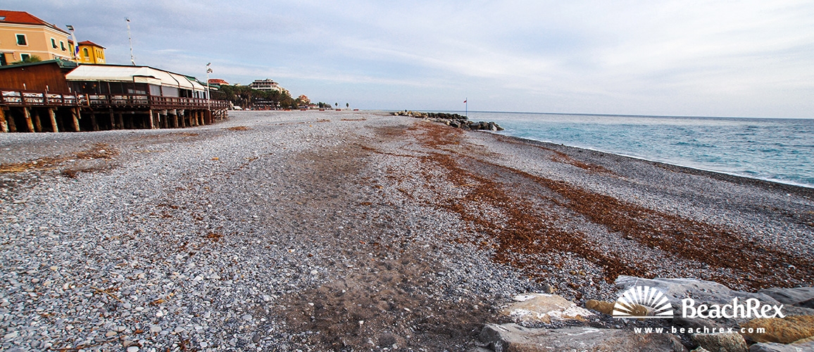 Italy - Liguria -  Ventimiglia - Beach Roya