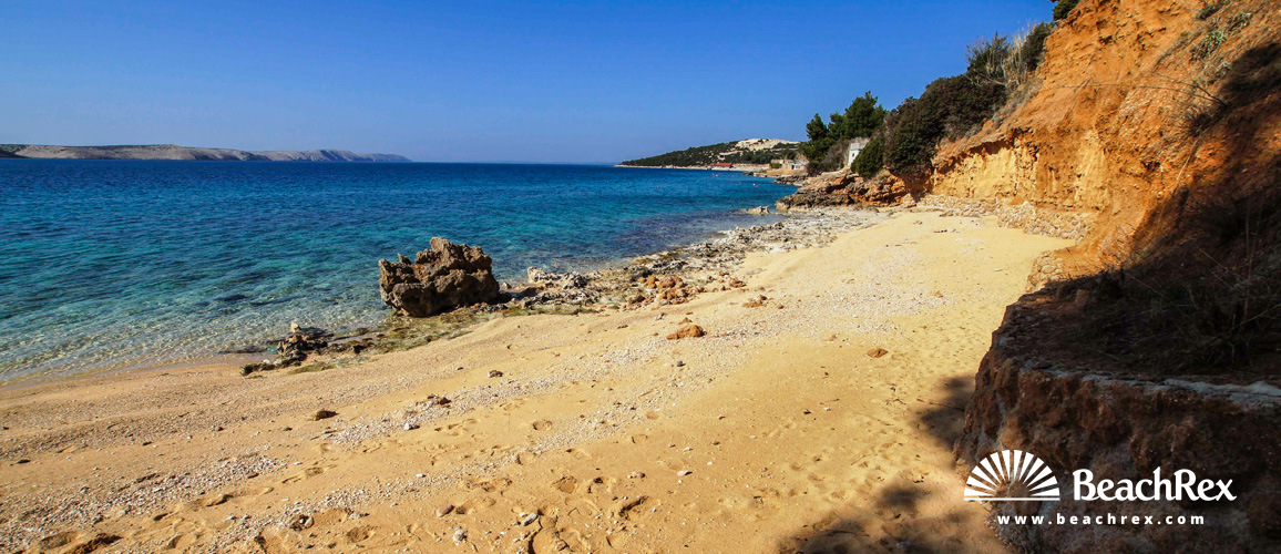 Kroatien - Lika - Insel Pag -  Stara Novalja - Strand Uljak