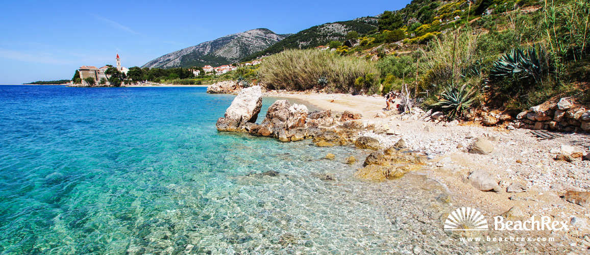 Croatie - Dalmatie  Split - Ile Brač -  Bol - Plage Grabov rat