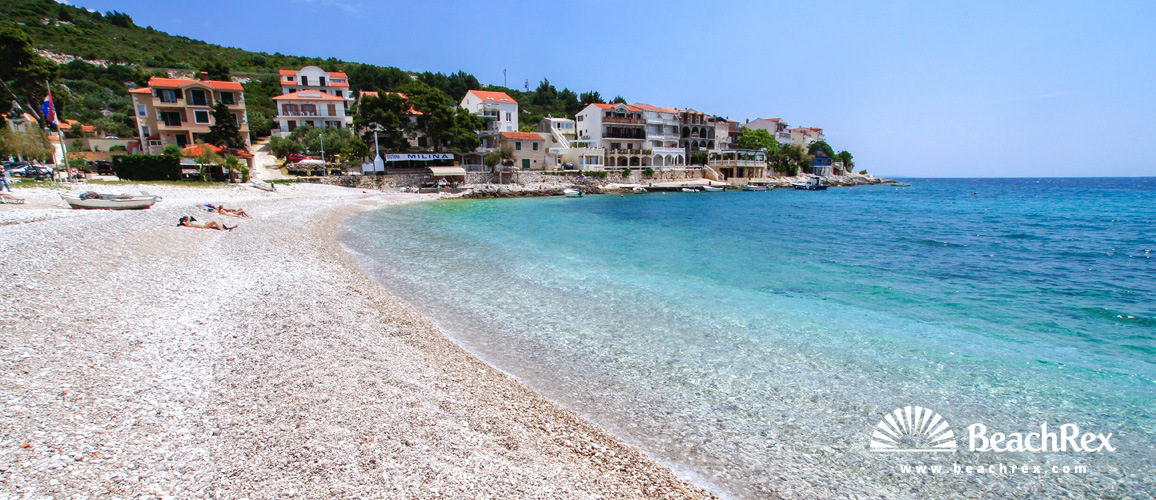 Croatie - Dalmatie  Split - Ile Hvar -  Milna - Plage Milna
