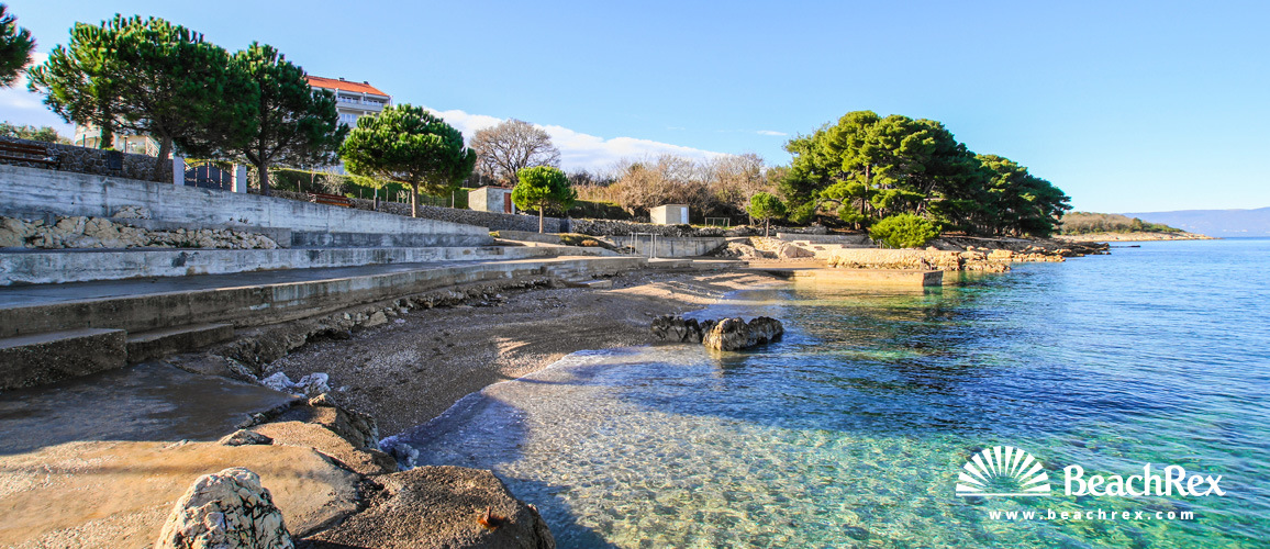 Croatie - Kvarner - Ile Krk -  Porat - Plage Uhić Croatie - Kvarner - Ile Krk -  Porat - Plage Uhić