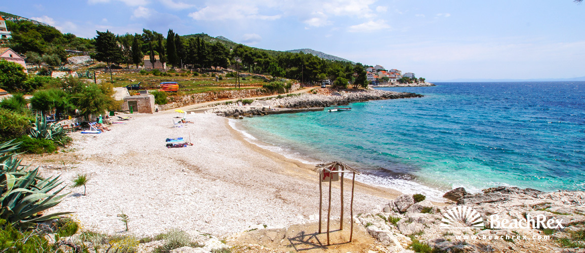 Croatie - Dalmatie  Split - Ile Hvar -  Milna - Plage Mala Milna