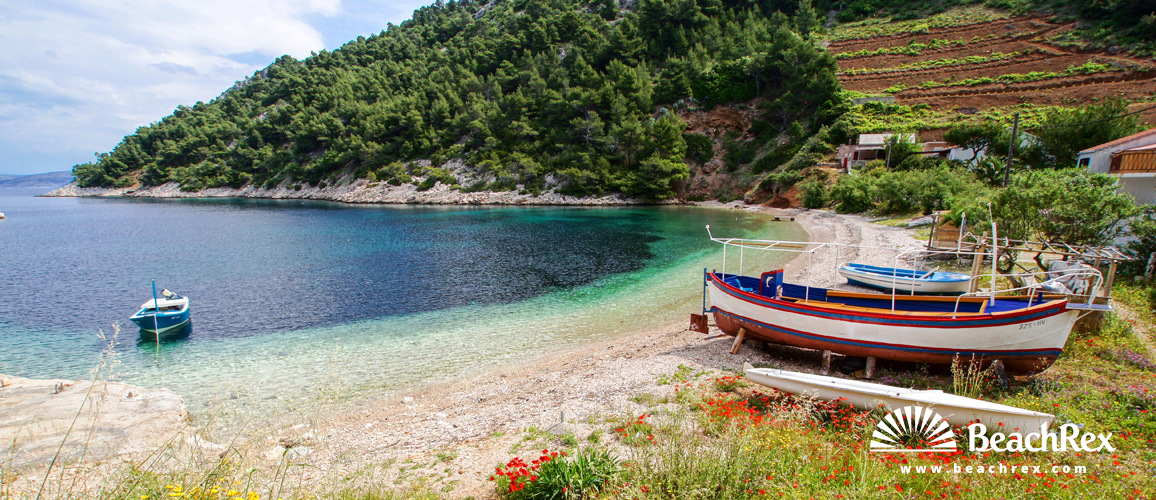 Hrvatska - Dalmacija  Split - Otok Hvar -  Brusje - Plaža Stiniva