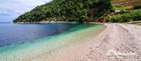 Croatie - Dalmatie  Split - Ile Hvar -  Brusje - Plage Stiniva