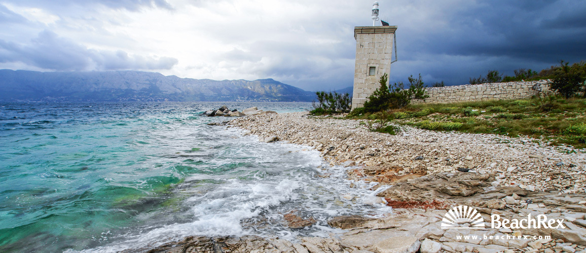 Croatie - Dalmatie  Split - Ile Brač -  Povlja - Plage Rt Povlja