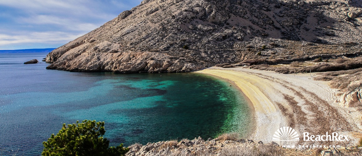 Kroatien - Kvarner - Insel Krk -  Stara Baška - Strand Oprna