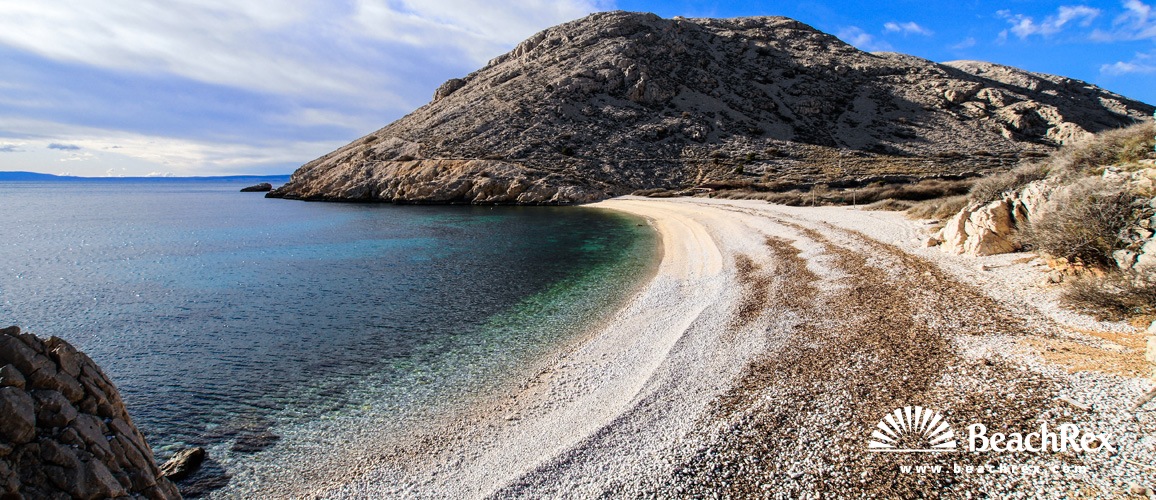 Kroatien - Kvarner - Insel Krk -  Stara Baška - Strand Oprna
