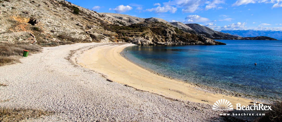 Kroatien - Kvarner - Insel Krk -  Stara Baška - Strand Oprna