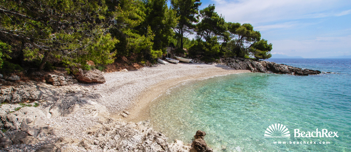 Croatie - Dalmatie  Split - Ile Hvar -  Zavala - Plage Žutica