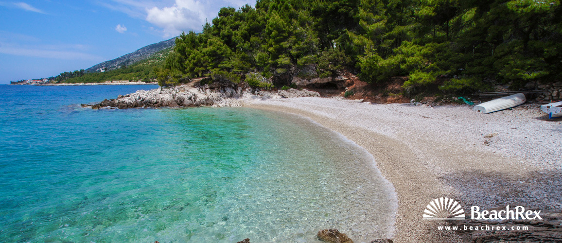 Croatie - Dalmatie  Split - Ile Hvar -  Zavala - Plage Žutica