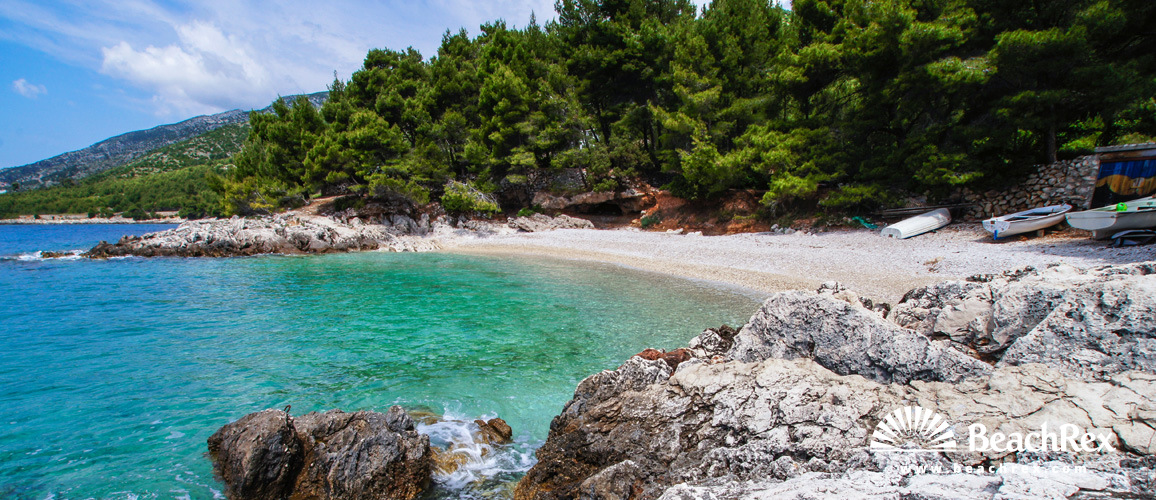 Croatie - Dalmatie  Split - Ile Hvar -  Zavala - Plage Žutica