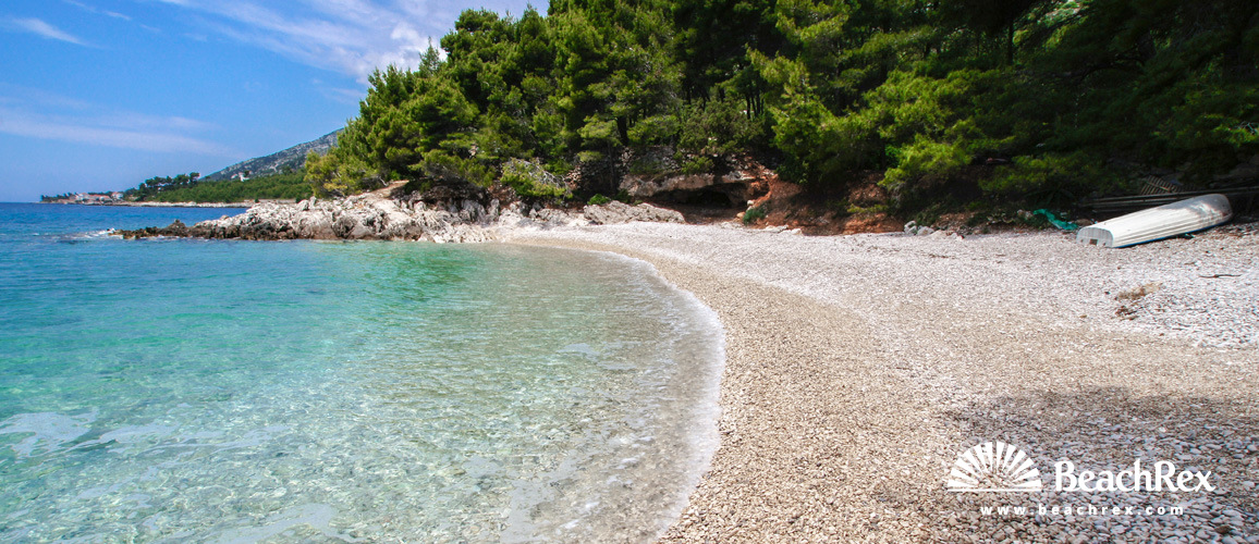 Croatie - Dalmatie  Split - Ile Hvar -  Zavala - Plage Žutica