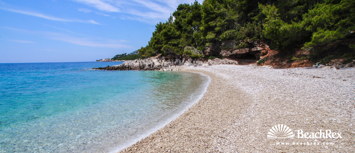 Croatie - Dalmatie  Split - Ile Hvar -  Zavala - Plage Žutica