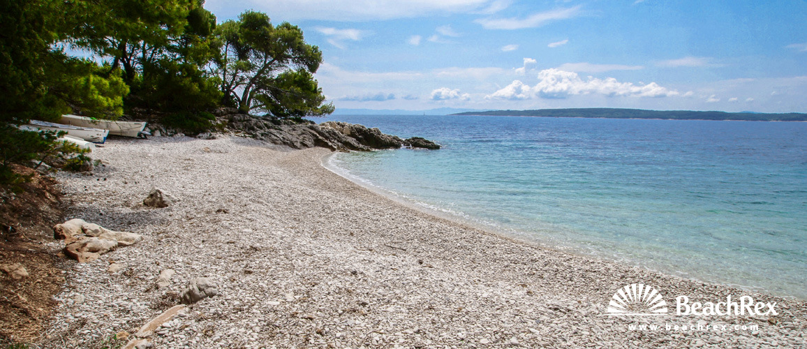 Croatie - Dalmatie  Split - Ile Hvar -  Zavala - Plage Žutica
