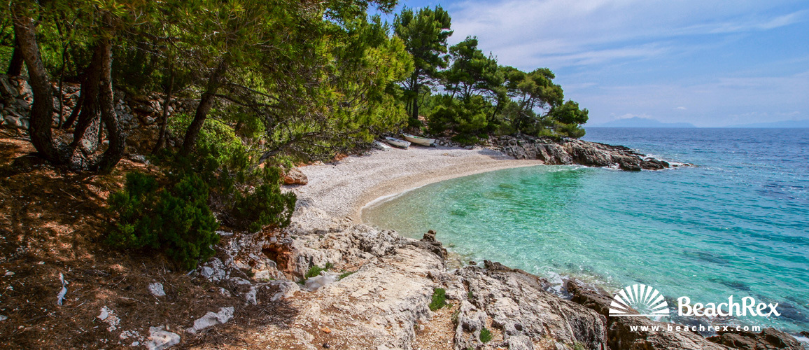 Croatie - Dalmatie  Split - Ile Hvar -  Zavala - Plage Žutica
