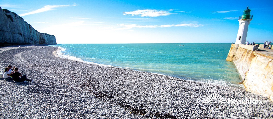 France - Normandie -  Saint-Valery-en-Caux - Plage Valery en Caux